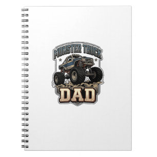Monster Truck Dad Vintage Vector Shirt Design_1 Notebook