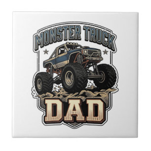Monster Truck Dad Vintage Vector Shirt Design_1 Tile