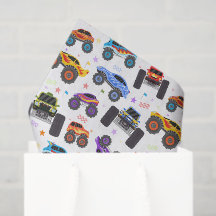 Monster Truck Decoupage Tissue Paper, Big Wheel