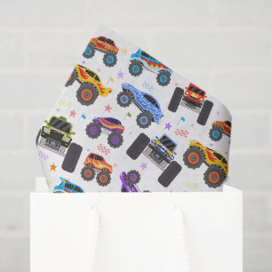 Monster Truck Decoupage Tissue Paper, Big Wheel Paper