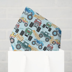 Monster Truck Decoupage Tissue Paper, Big Wheel Paper