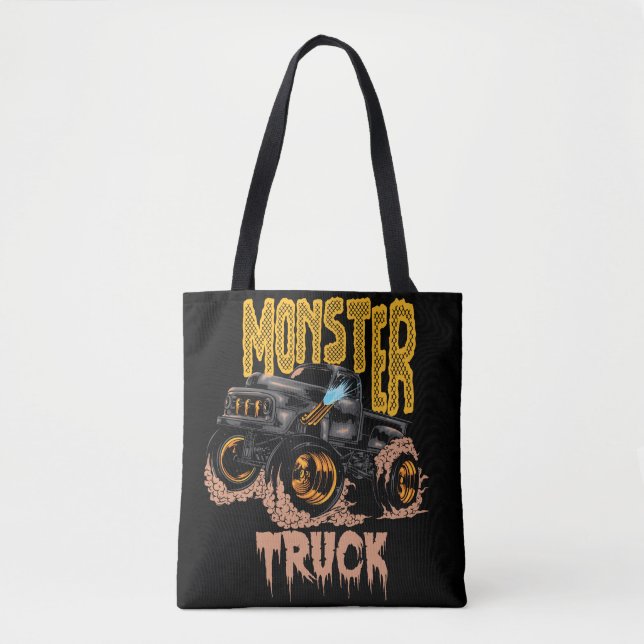 monster truck design tote bag (Front)