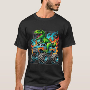 Monster Truck Dinosaur Birthday Party Monster  T-Shirt