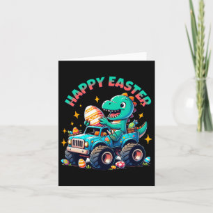 Monster Truck Dinosaur Boys Easter Graphic Top Card