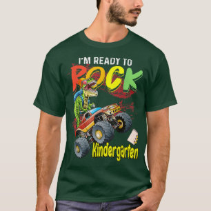 Monster Truck Dinosaur Boys I'm Ready To Rock Kind T-Shirt