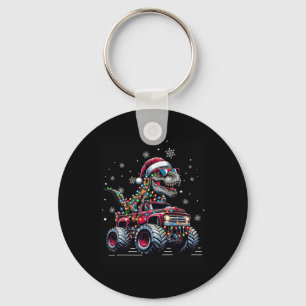 Monster Truck Dinosaur Trex Christmas Boys Kids  Keychain