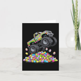 Monster Truck Easter Teens Boys Kids Easter Bunny Card