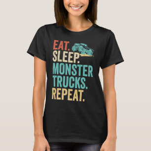 Monster Truck Eat Sleep Monster Trucks Repeat T-Shirt