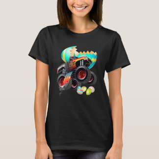 Monster Truck Eggs Easter Egg Hunting Boys Kids T-Shirt