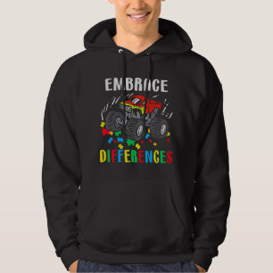Monster Truck Embrace Differences Shirt Boy Autism