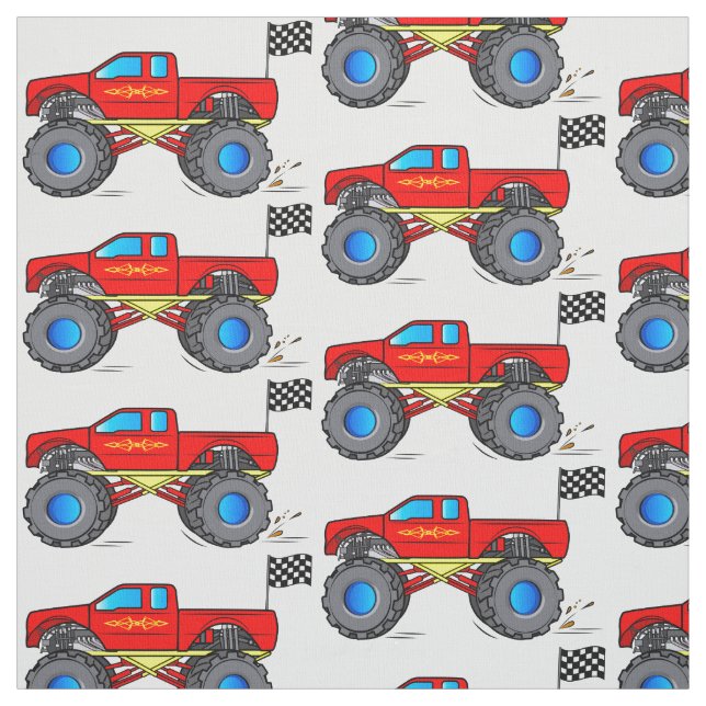Monster Truck Fabric (Swatch)