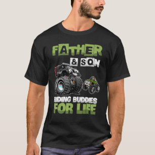 Monster Truck Father And Son Riding Buddies For Li T-Shirt