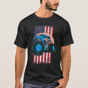 Monster Truck For Boys Girls Toddlers Cool Usa Fla T-Shirt