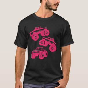 Monster Truck  for Girls & Toddler    Pink T-Shirt