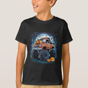 Monster-truck Ghost Pumpkin Spooky Season Hallowee T-Shirt