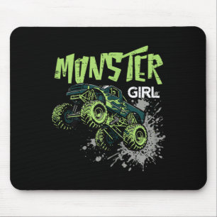 Monster Truck Girl Racing 4x4 Family Matching Mouse Pad