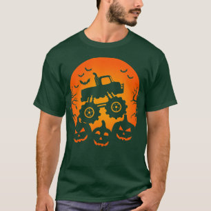 Monster truck Halloween Bat Pumpkin Costume Kids T-Shirt