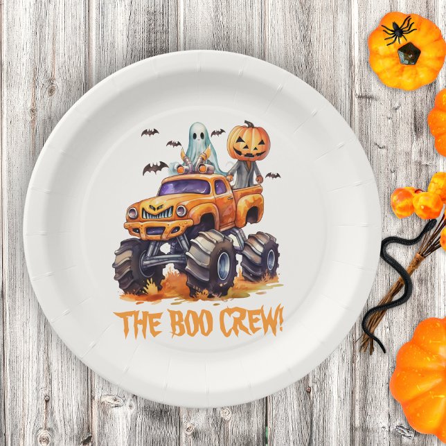 Monster Truck Halloween Tableware Paper Plate (Creator Uploaded)