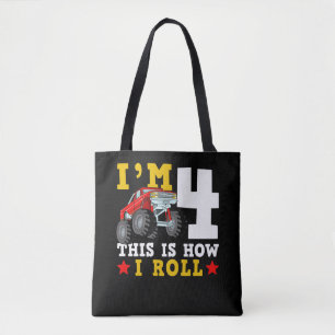 Monster Truck IM 4This Is How I Roll Birthday Tote Bag