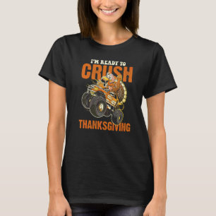 Monster Truck I'm Ready to Crush Thanksgiving Kids T-Shirt