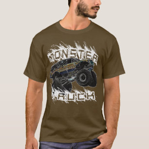 Monster Truck Jam Lover Jumping and Crushing Cars  T-Shirt