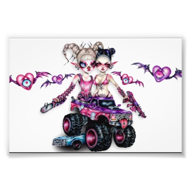 monster truck jazmin bean photo print (Front)