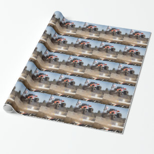 Monster Truck Jumping Wrapping Paper