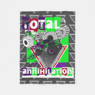 monster truck kids hard core cool fleece blanket