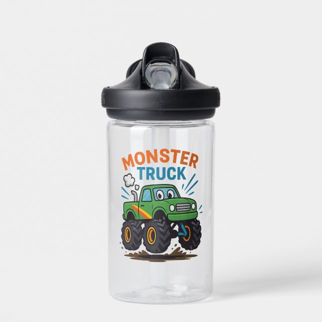  Monster Truck Kids Water Bottle (Front)