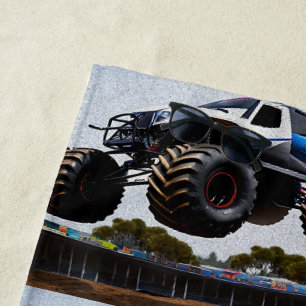 Monster Truck Launch, Beach Towel