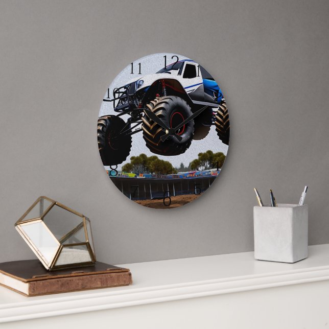 Monster Truck Launch, horloge murale (Bureau)