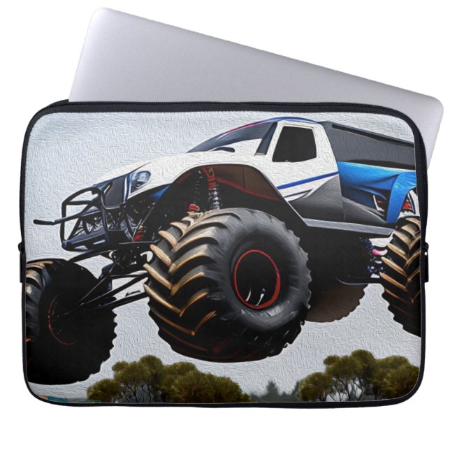 Monster Truck Launch, Laptop Sleeve (Front)