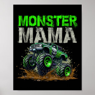 Monster truck mama family matching monster truck poster