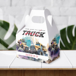 Monster Truck Modern Kids Birthday Party Favor Box
