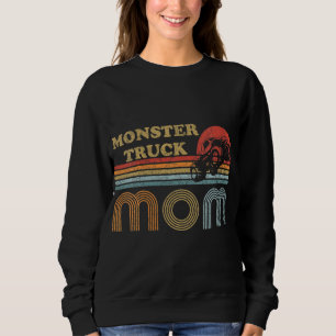 Monster Truck Mom Vintage Sunset Retro Horizon Lin Sweatshirt