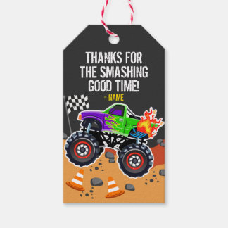 Monster Truck Party Favour Tags