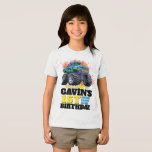 Monster Truck Personalized Birthday Party Tri-Blend Shirt<br><div class="desc">Gear up for a birthday bash that’s full of high-octane fun with this Monster Truck Personalized Birthday Party Tri-Blend Shirt! Designed with young truck lovers in mind, this soft and stylish tee features a bold monster truck graphic and your child’s name and age for a personal touch. It's the perfect...</div>