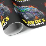 Monster Truck Personalized Birthday Party Wrapping Paper<br><div class="desc">Make your little one’s birthday extra special with our Monster Truck Personalized Birthday Party Wrapping Paper! Featuring bold, action-packed monster trucks and a customizable name and age, this paper is perfect for truck-loving kids who want their gifts to stand out. Whether you’re wrapping presents for a birthday morning surprise or...</div>