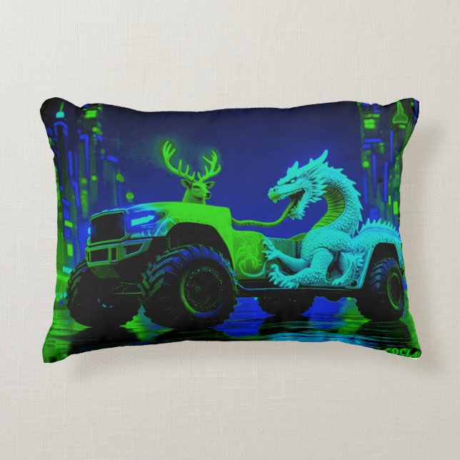 Monster truck pillow (Front)