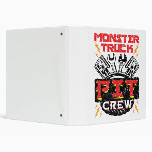 Monster Truck Pit Crew Binder