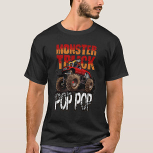 Monster Truck Pop Pop  Retro Vintage Monster Fathe T-Shirt