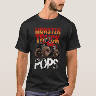 Monster Truck Pops  Retro Vintage Monster Father's T-Shirt