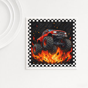 Monster Truck Racing Birthday Party Napkins