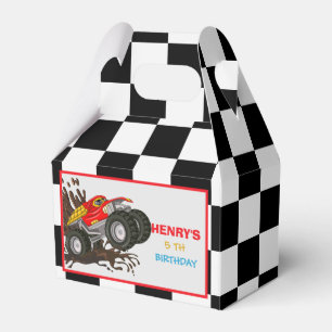 Monster Truck Rally Birthday Party Decorations Fav Favor Box