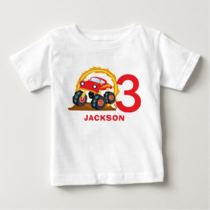 Monster Truck Rally Birthday Party Outfit Baby T-Shirt