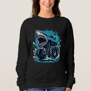Monster Truck Shark Are My Jam Shark Monster Truck Sweatshirt