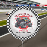 Monster Truck Smash Chequered Flag 1st Birthday Balloon<br><div class="desc">Get ready to rip, ride, and smash at a high-octane 1st birthday celebration made for your little racer. These monster truck balloons are perfect decor for a boy's birthday party packed with action, dirt, and roaring engines. Great for first birthday themes like crush bash, monster jam, or big wheel adventures....</div>