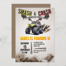 Monster Truck SMASH & CRASH Bash Birthday Party