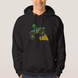 Monster Truck St Patrick Day Kids Boys Toddlers 1 Hoodie