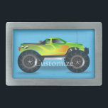 Monster Truck Thunder_Cove Belt Buckle<br><div class="desc">Monster Truck off-road vehicle to customize,  personalize by changing to your name</div>